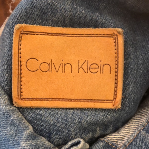 Vintage 90s Calvin Klein Distressed Jean Jacket - Picture 12 of 13
